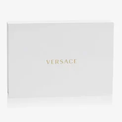 Versace Ivory & Gold Barocco Babysuit Set Online