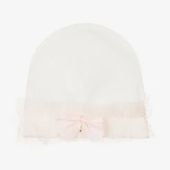 Sofija Ivory & Pink Baby Hat Best