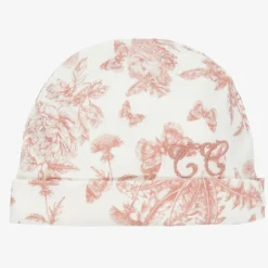 Tartine et Chocolat Ivory & Pink Cotton Hat Discount