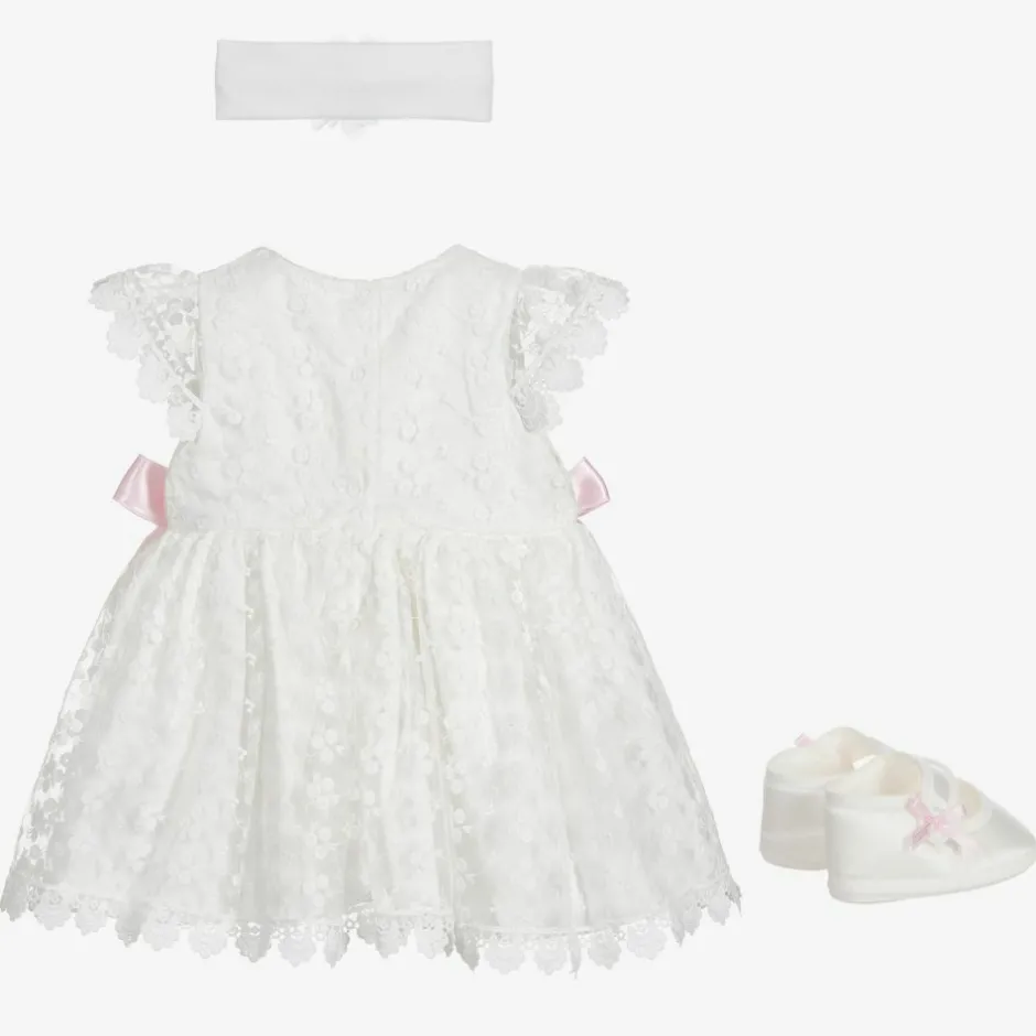 Beau KiD Ivory & Pink Dress Set Clearance