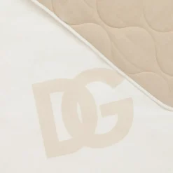 Dolce amp; Gabbana Ivory & Beige Padded DG Blanket (81cm) Clearance