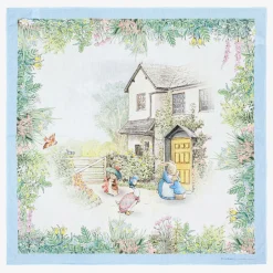 Peter Rabbit™ by Childrensalon Ivory & Blue Cotton Swaddle (100cm)