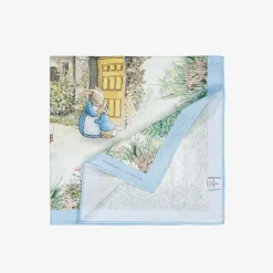 Peter Rabbit™ by Childrensalon Ivory & Blue Cotton Swaddle (100cm)