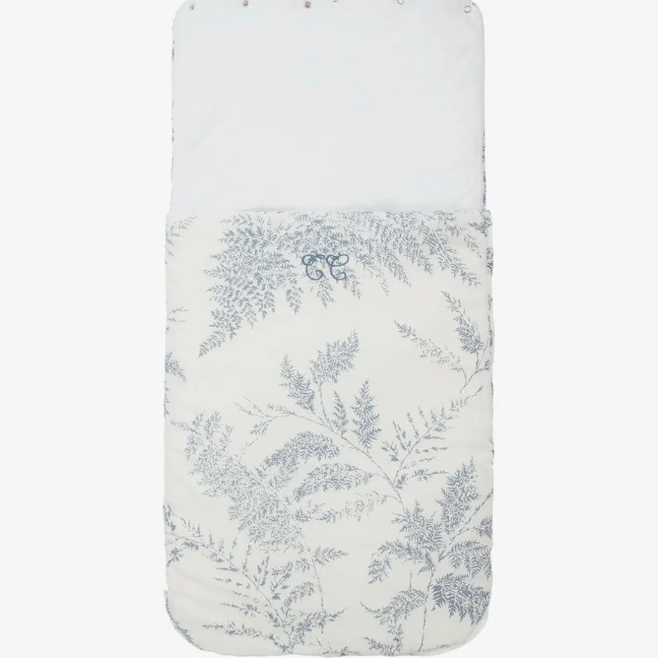 Tartine et Chocolat Ivory & Blue Linen Baby Nest (83cm) Discount