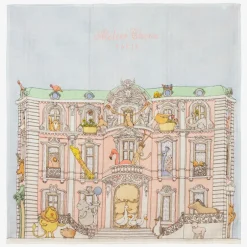 Atelier Choux Paris Ivory & Blue Organic Cotton Swaddles (3 Pack)