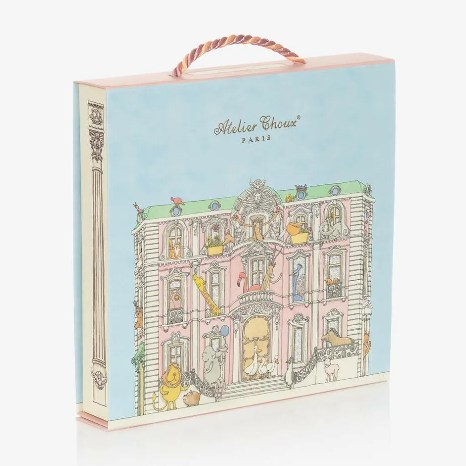 Atelier Choux Paris Ivory & Green Carousel Swaddle (97cm) Discount