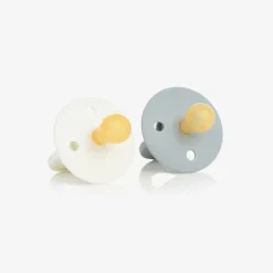 Elodie Ivory & Grey Binky Bundle Dummies (2 Pack) SunriseBlue Hot