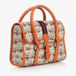 Gucci Ivory & Orange Handbag (27cm)