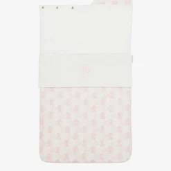Roberto Cavalli Ivory & Pink Cotton Monogram Baby Nest (73cm) Sale
