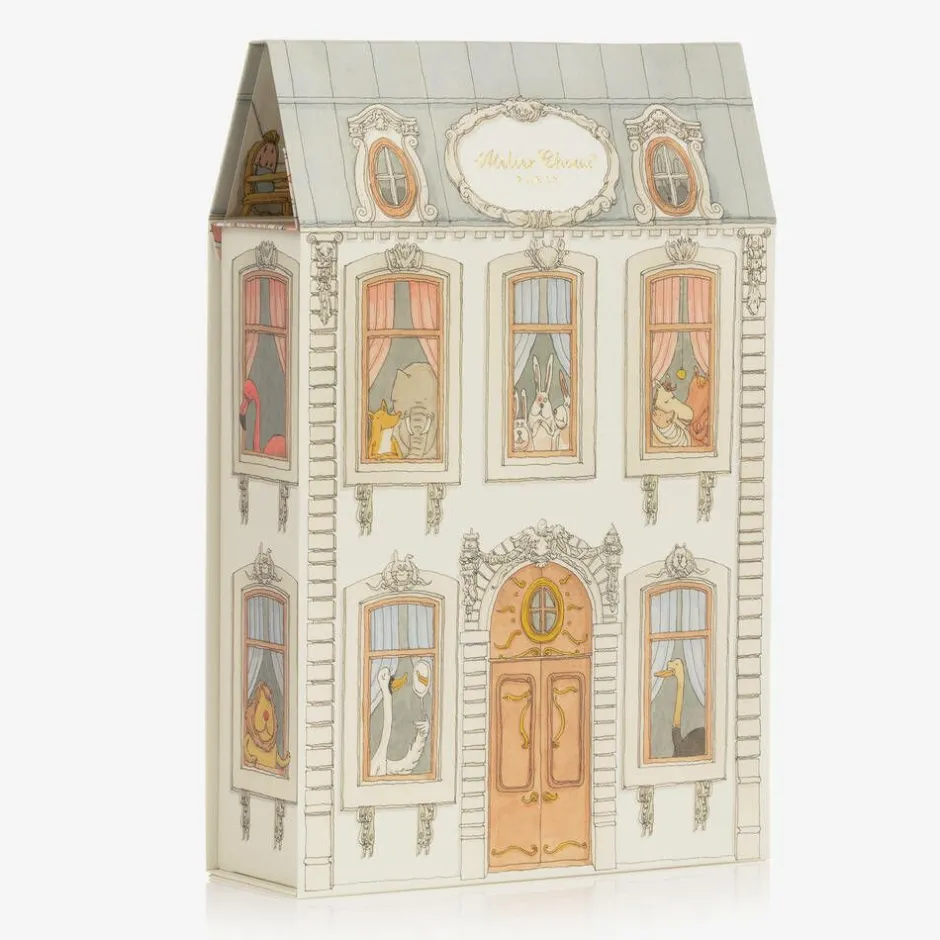 Atelier Choux Paris Ivory & Pink Organic Cotton Swaddles (3 Pack) Hot