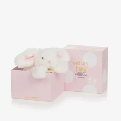 Doudou et Compagnie Ivory & Pink Plush Bunny Soft Toy (16cm) Clearance