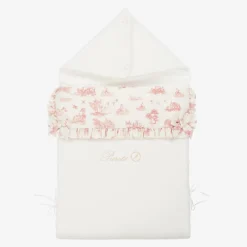 Pureté Du... Bébé Ivory & Pink Toile de Jouy Nest (75cm) Outlet