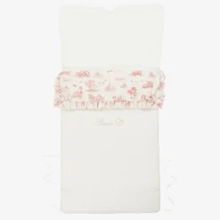 Pureté Du... Bébé Ivory & Pink Toile de Jouy Nest (75cm) Outlet