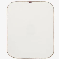 AIGNER Ivory Bear Logo Pima Cotton Baby Blanket (90cm)