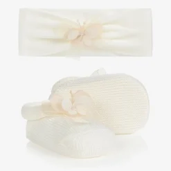 Story Loris Ivory Booties & Headband Set