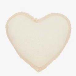 Jamiks Ivory Bouclé Heart Pillow (48cm) Sale