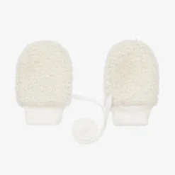 Jamiks Ivory Bouclé Mittens Best