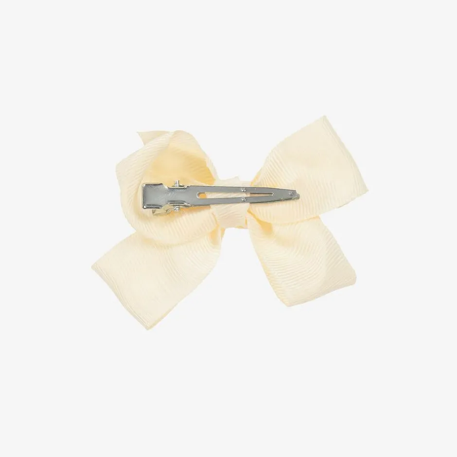 Bowtique London Bow Hair Clip (7cm) Ivory Discount