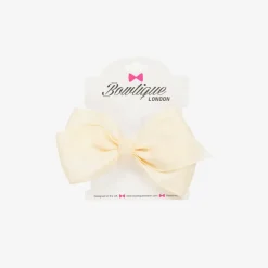 Bowtique London Bow Hair Clip (10cm) Ivory Clearance