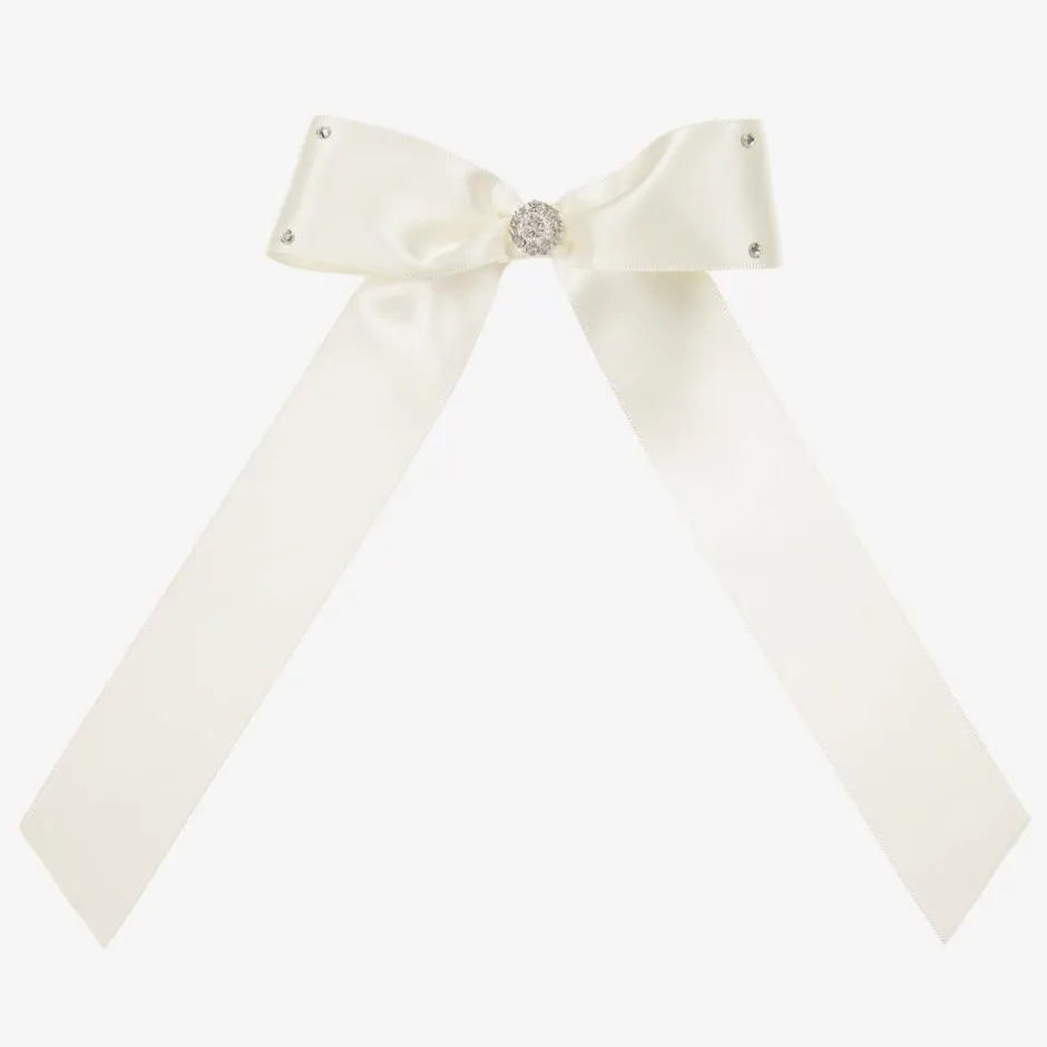 Cute Cute Ivory Bow Hair Clip (13cm) New