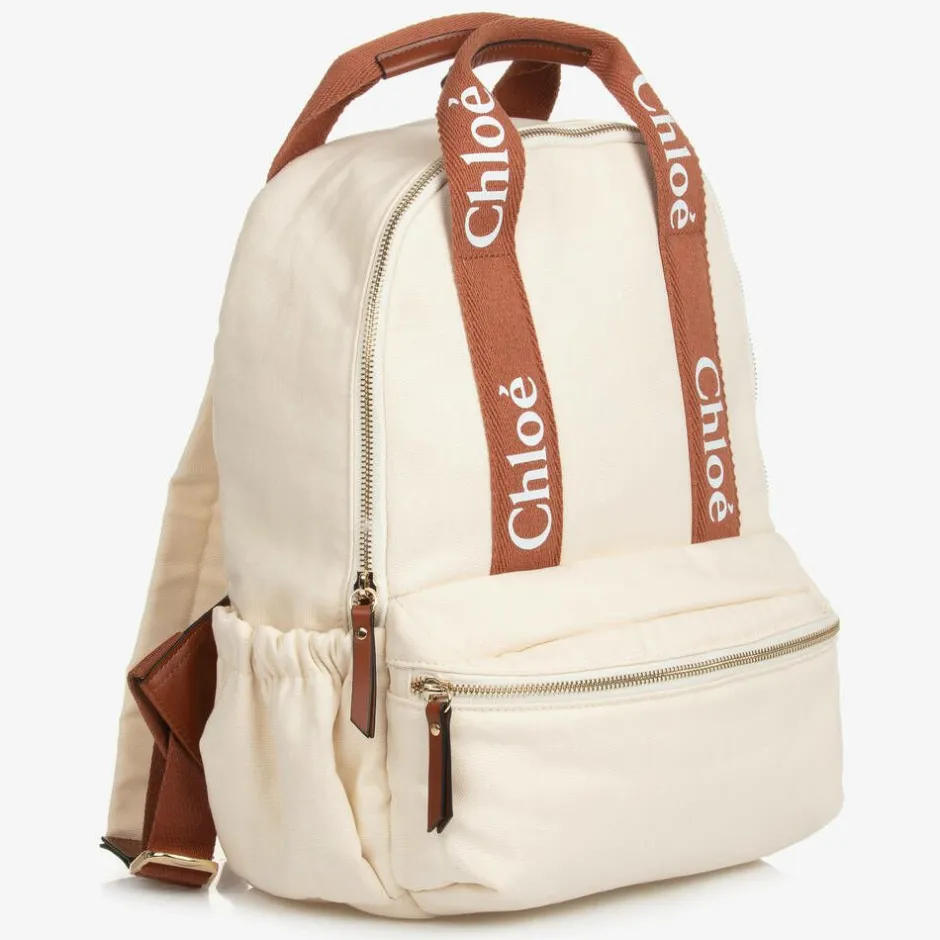 Chloé Ivory Canvas Changing Backpack (35cm) Clearance