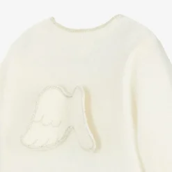 Marie-Chantal Ivory Cashmere Angel Wing Cardigan Hot