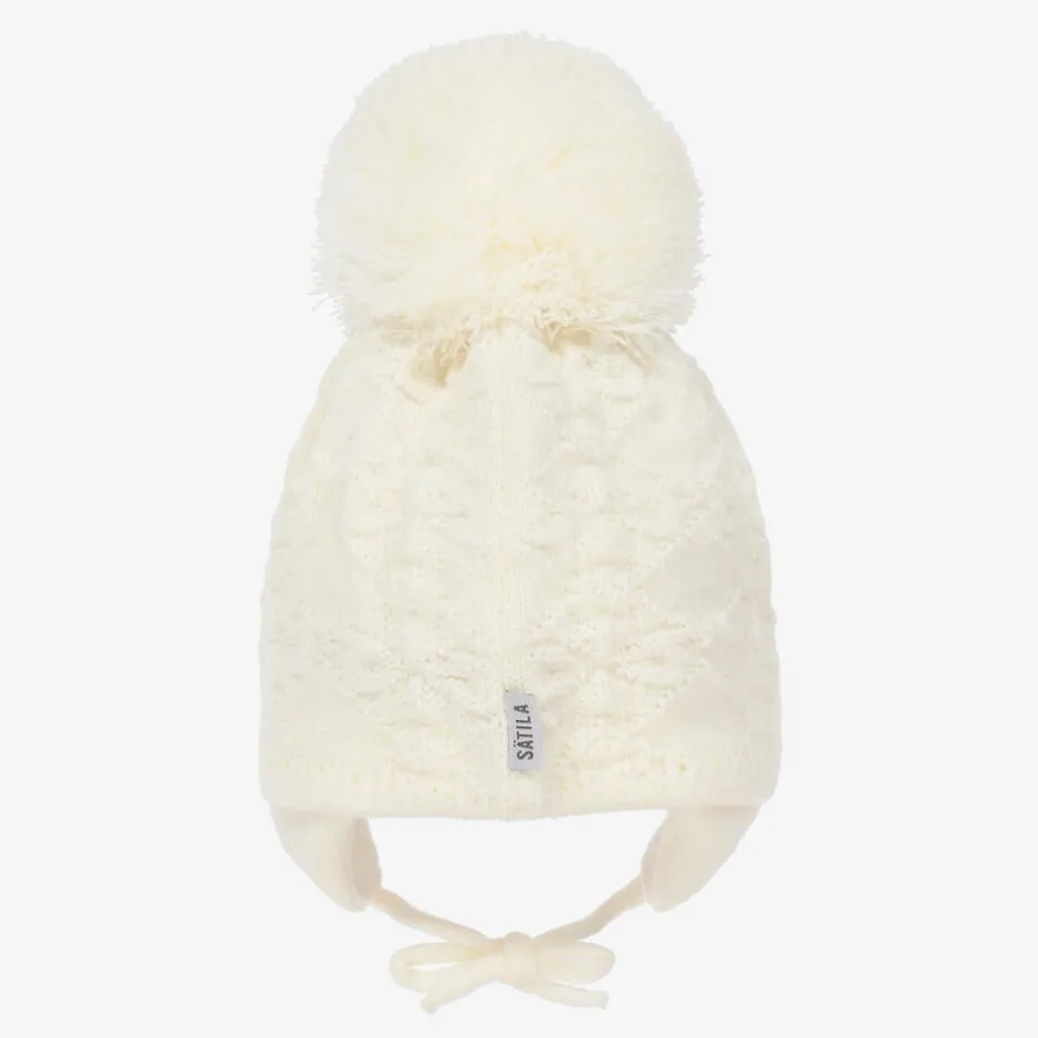Sätila of Sweden Ivory Cassie Giant Pom-Pom Hat Outlet
