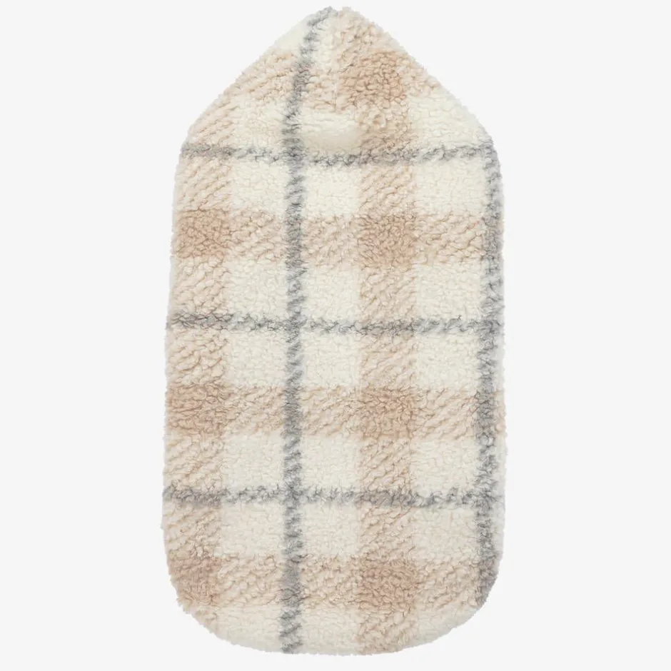 1 + in the family Ivory Check Sherpa Fleece Baby Nest (74cm)