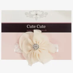 Cute Cute Ivory Chiffon Flower Headband Discount