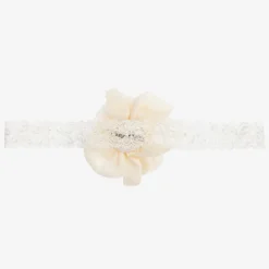 Cute Cute Ivory Chiffon Flower Headband Discount