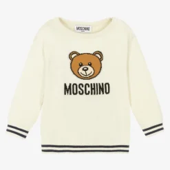 Moschino Baby Ivory Cotton & Wool Sweater