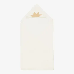 Marie-Chantal Ivory Cotton & Cashmere Hooded Blanket (95cm)