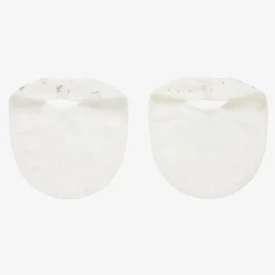 Petit Bateau Ivory Cotton Baby Bibs (2 Pack) New
