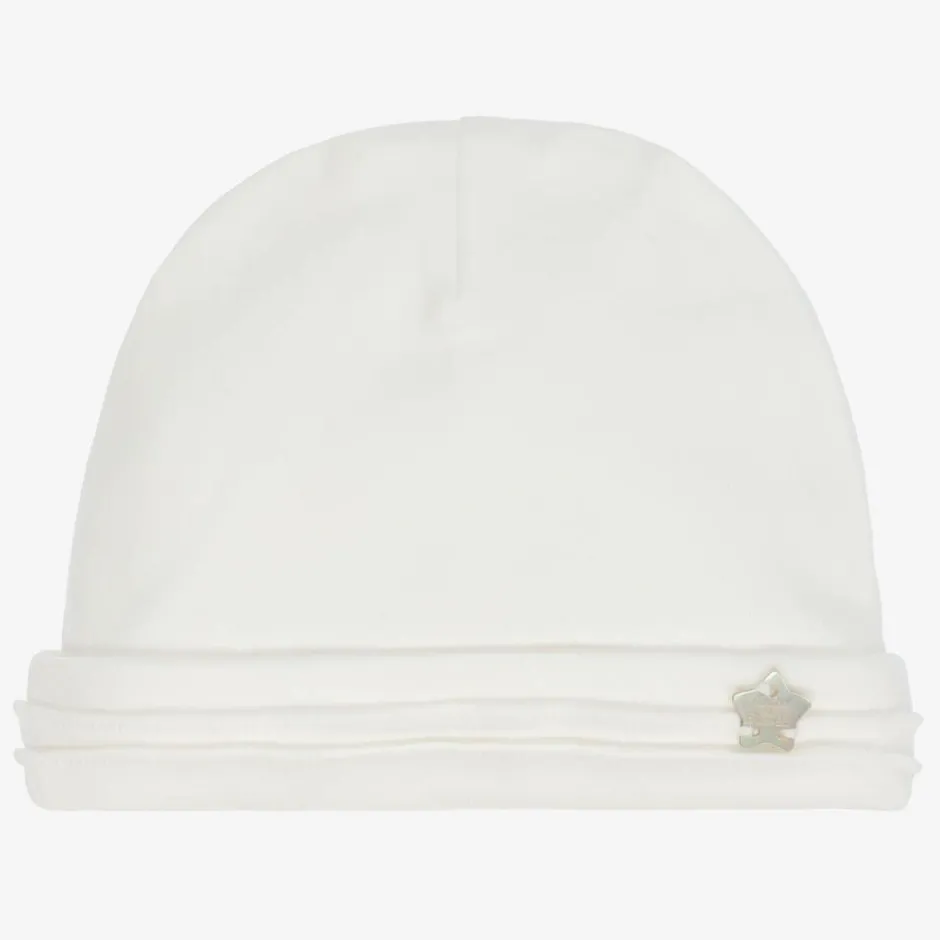 Tartine et Chocolat Ivory Cotton Baby Hat Discount