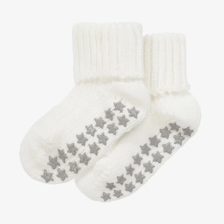 Falke Ivory Cotton Baby Slipper Socks Clearance