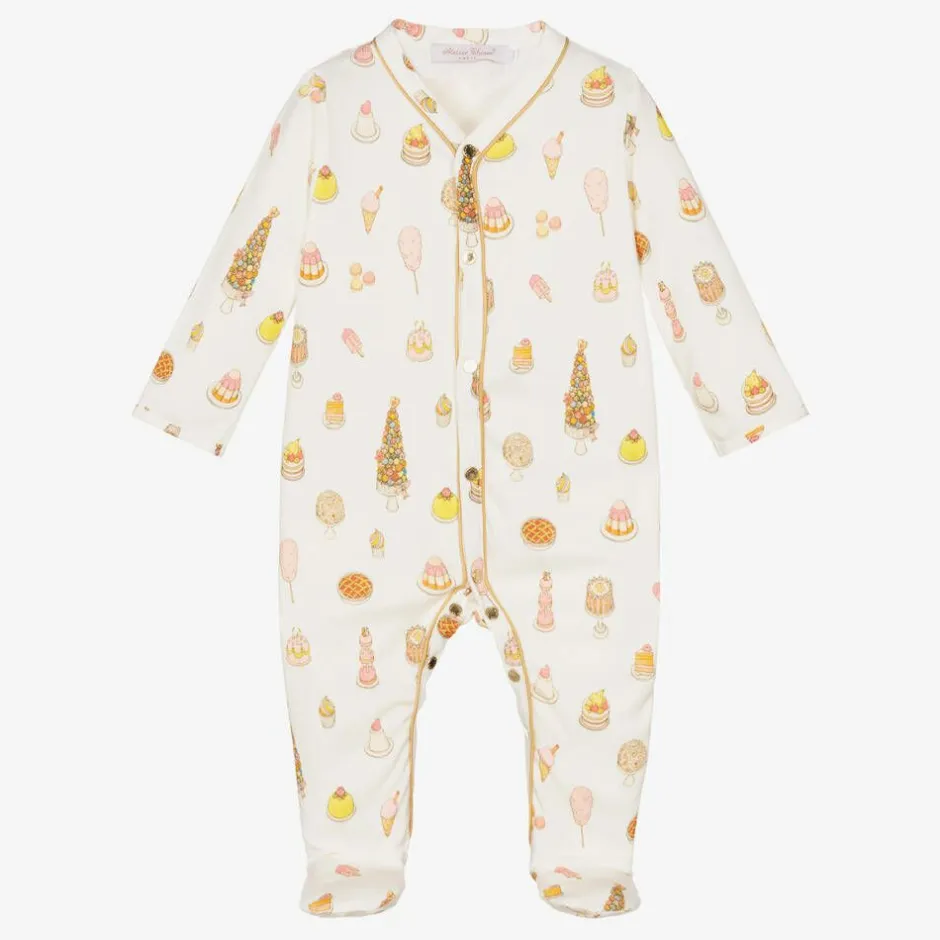 Atelier Choux Paris Ivory Cotton Babysuit Gift Set Best