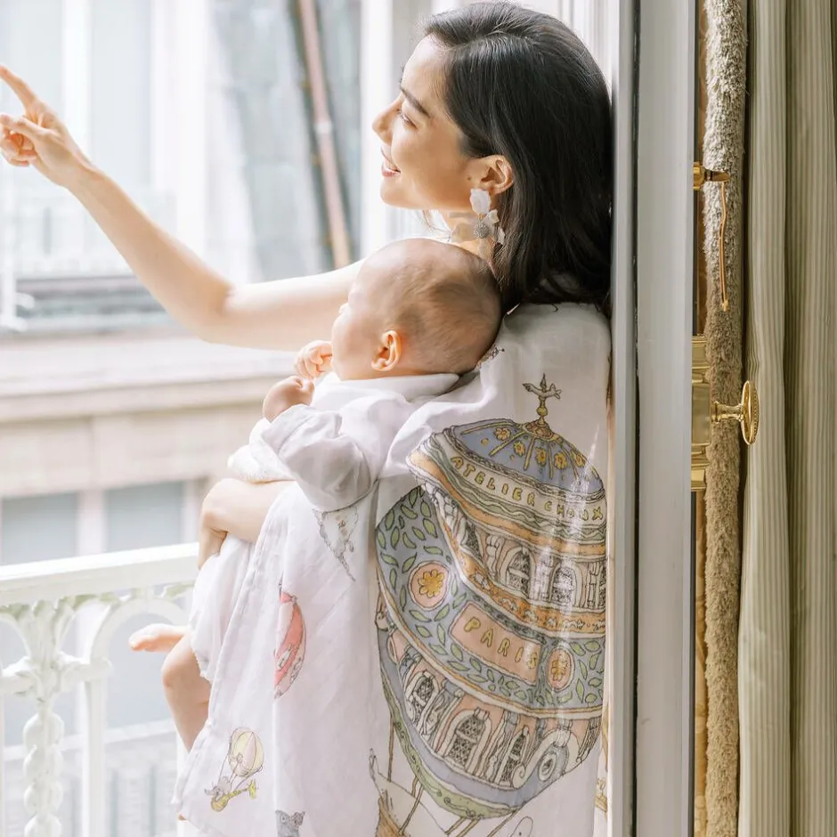 Atelier Choux Paris Ivory Cotton Babysuit Gift Set