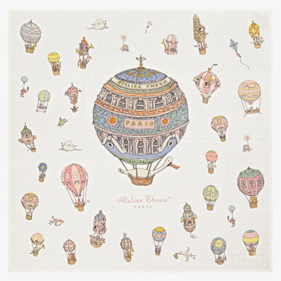 Atelier Choux Paris Ivory Cotton Babysuit Gift Set