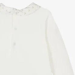 Emporio Armani Ivory Cotton Babysuit Set Outlet