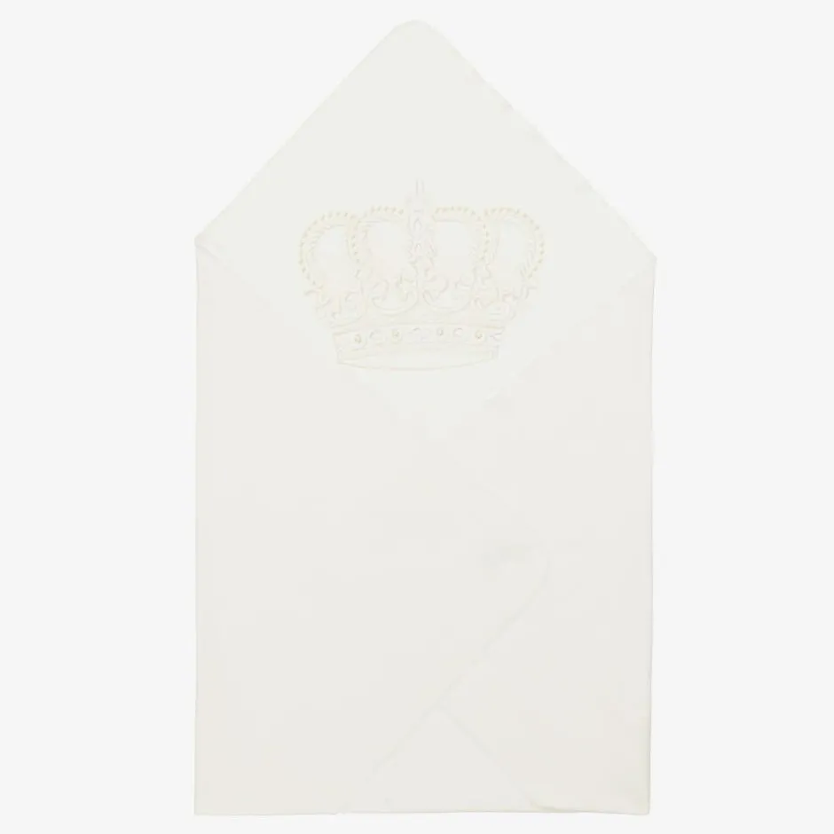 Sofija Ivory Cotton Blanket & Hat Gift Set Outlet