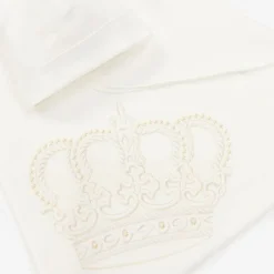 Sofija Ivory Cotton Blanket & Hat Gift Set Outlet