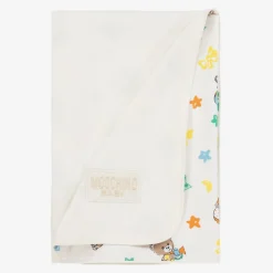 Moschino Baby Ivory Cotton Blanket (70cm) Clearance