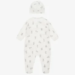 Petit Bateau Ivory Cotton Bunny Babygrow Set Outlet