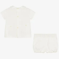 Ancar Ivory Cotton Buster Suit Sale