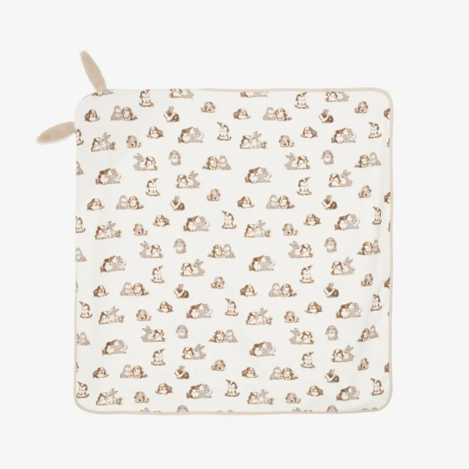 Mayoral Newborn Ivory Cotton Hooded Baby Towel (83cm) Discount