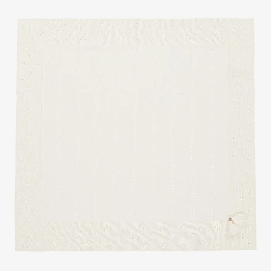 Dr. Kid Ivory Cotton Knit Baby Blanket (92cm) Discount