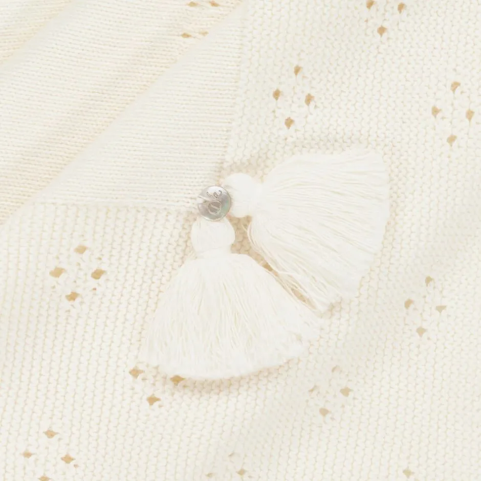 Dr. Kid Ivory Cotton Knit Baby Blanket (92cm) Discount