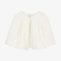 Beau KiD Ivory Cotton Knit Baby Cardigan Clearance