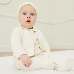 Babidu Ivory Cotton Knit Cardigan Best