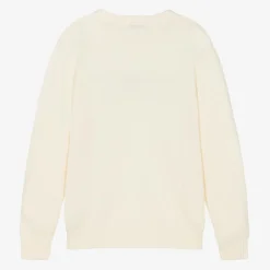 MSGM Ivory Cotton Knit Sweater Online